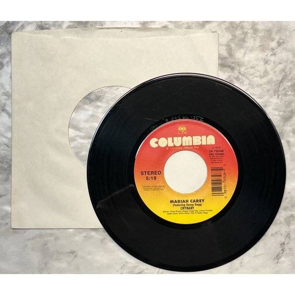 Mariah Carey Can't Take That Away / Crybaby 90s 45 Hip Hop Pop Columbia VG+ - Picture 5 of 6